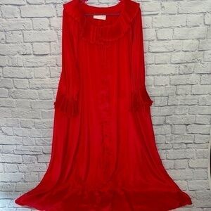 Oscar De La Renta Home Size 12 Button Down Lounge Robe Pajama Dress Sleep Gown